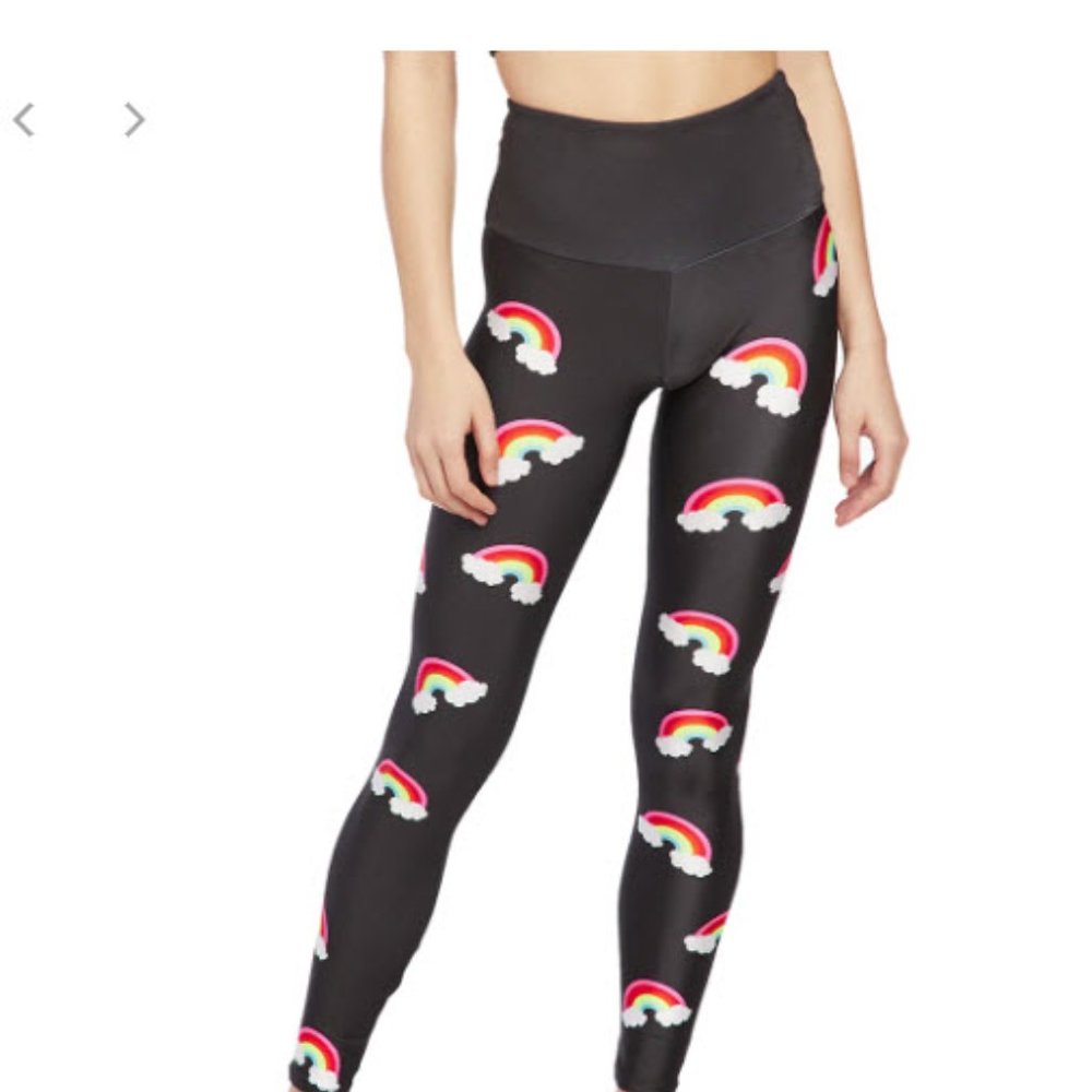 Goldsheep Neon Mini Rainbows Leggings size extra large